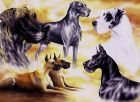 Big Dogs - Full Drill Diamond Painting - Specially ordered for you. Delivery is approximately 4 - 6 weeks. For Sale