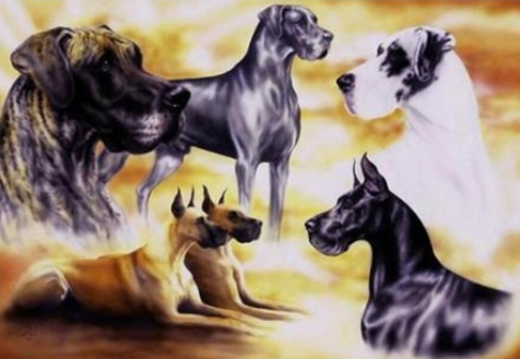 Big Dogs - Full Drill Diamond Painting - Specially ordered for you. Delivery is approximately 4 - 6 weeks. For Sale