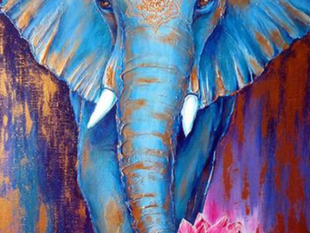 Blue Elephant - Full Drill Diamond Painting - Specially ordered for you. Delivery is approximately 4 - 6 weeks. Supply