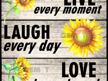 Live Laugh Love sunflower.  Full Drill Diamond Painting - Specially ordered for you. Delivery is approximately 4 - 6 weeks. Sale