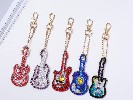 Diamond Painting Keychains - GUITARS - Set of 5 For Discount