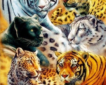 Big Cats - Full Drill Diamond Painting - Specially ordered for you. Delivery is approximately 4 - 6 weeks. For Sale