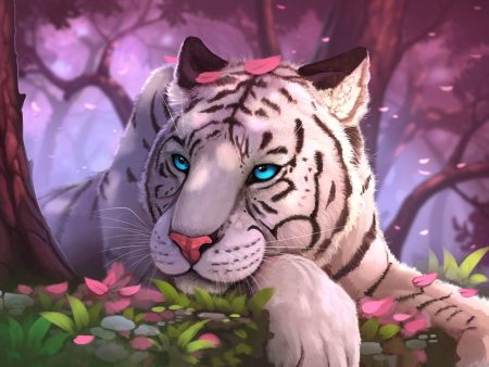 White tiger (2)- Full Drill Diamond Painting - Specially ordered for you. Delivery is approximately 4 - 6 weeks. Online Hot Sale