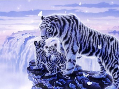 Black And White Tigers - Full Drill Diamond Painting - Specially ordered for you. Delivery is approximately 4 - 6 weeks. Online