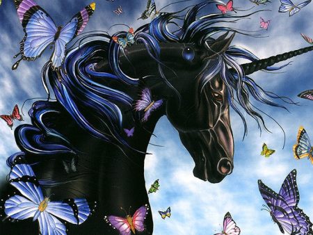 Black Unicorn - Full Drill Diamond Painting - Specially ordered for you. Delivery is approximately 4 - 6 weeks. on Sale