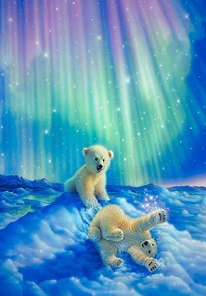 2 Polar Cubs - Full Drill Diamond Painting - Specially ordered for you. Delivery is approximately 4 - 6 weeks. Fashion