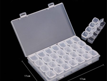 Clear Plastic 28 Slots Storage Box Case Fashion