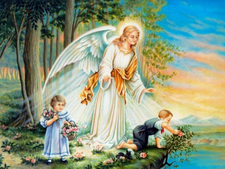 Angel Watching Children - Full Drill Diamond Painting - Specially ordered for you. Delivery is approximately 4 - 6 weeks. Online Sale